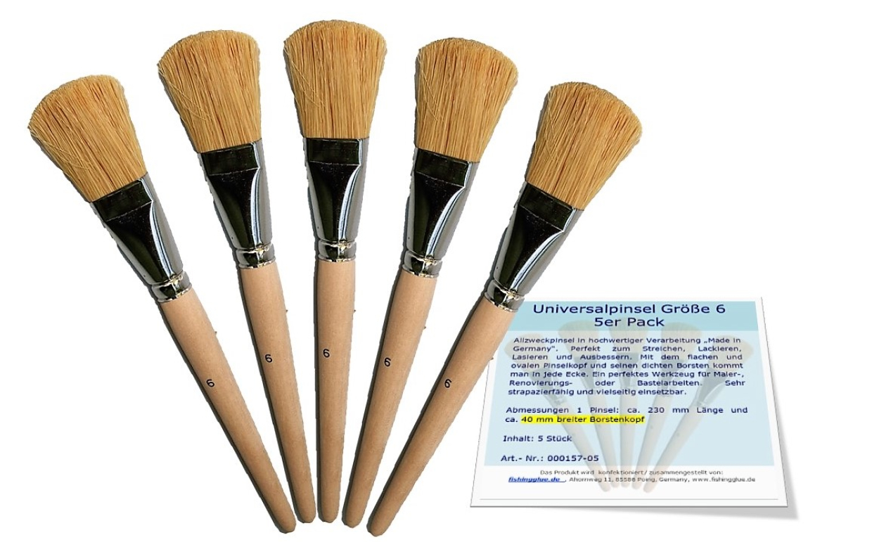 Universalpinsel Größe 6 - 5er Pack
